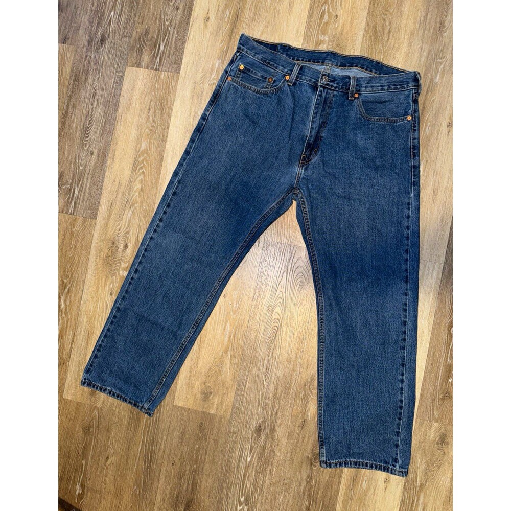 Levi's 505 Men's Blue Medium Wash Straight Fit Denim Jeans 38x34 5Pocket SKU-#26